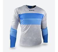 Rinat Jersey Kaiser Maillots de gardien de but Mixte Adulte, Gris/Bleu, FR : L (Taille Fabricant : AL)