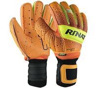 Rinat Kancerbero Quantum Spine Turf Gant de gardien de but Mixte Enfant, Orange/Jaune Fluo, FR Unique (Taille Fabricant : 4)