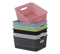 Rinboat Plastique Panier Paniers de Rangement, Lot de 6