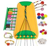 Rincalivestra kit bracelet bresilien, fils bracelet brésilien cadeau fille 6 7 8 9 10 11 12 ans, jeux fille 10 ans, Avec 28 Fils Pré-découpés Et 115 Perles