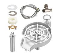 Rince- Automatique -Métal Durable, Station Lavage Machine Drinks Compacte, Activation Pression Tasse, Raccord Tuyau Pratique Comptoir Moderne | Usage Cantines Locations Sal