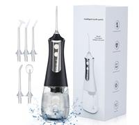 Rince-Dents 3 Vitesses, Détartreur Électrique, Jet Dentaire, Noir