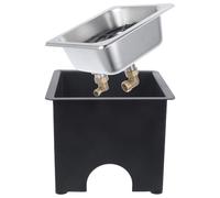 Rince-verres Inox pour Évier, Lave-verres de Bar à Encastrer | 1 Set, Acier Inoxydable et Silicone, Rinçage Multi-angle, Usage Maison ou Bar
