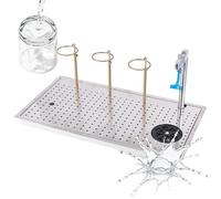 Rince-verres, rince-pichets en acier inoxydable, lave-tasses de comptoir avec pulvérisateur latéral et plateau égouttoir pour maison, bar commercial, café A