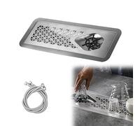 Rinceur de Verre Acier Inoxydable pour Comptoir, Lave Verre Nettoyeur Biberon Automatique pour Évier, pour Vin, Bière 60 X 24 cm