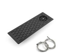 Rinceur de Verre, Lave-gobelets, Lave Verre Acier Inoxydable 304, Évier de Bar à Rinçage Automatique, Usage Domestique Intégré(Black,Large)