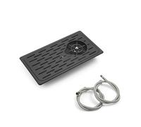 Rinceur de Verre, Lave-gobelets, Lave Verre Acier Inoxydable 304, Évier de Bar à Rinçage Automatique, Usage Domestique Intégré(Black,Small)