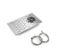 Rinceur de Verre, Lave-gobelets, Lave Verre Acier Inoxydable 304, Évier de Bar à Rinçage Automatique, Usage Domestique Intégré(Silver,Small)