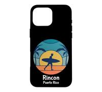 Rincon Porto Rico Surf Vintage Surfeur Plage Coucher de Soleil Surf Coque pour iPhone 16 Pro Max