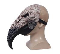 rindeki Masque de médecin de la peste, demi visage, costume d'Halloween, mascarade, oiseau, bec, steampunk, accessoires de fête