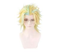 Rindo Haitani Cosplay Wig Anime Cosplay Short Golden Mixed Blue Heat Resistant Synthetic Hair Pelucas