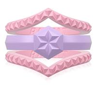 Rinfit Lot de 3 alliances en silicone pour femme - Bagues minces et empilables - Lot de 3 et 4 - Alliances en caoutchouc doux et sans métal - Résistantes - Remplacement d'alliances durables