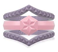 Rinfit Lot de 3 alliances en silicone pour femme - Bagues minces et empilables - Lot de 3 et 4 - Alliances en caoutchouc doux et sans métal - Résistantes - Remplacement d'alliances durables