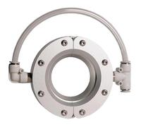 Ring Air Knife Souffleur, couteau à vent en alliage d'aluminium à 360° avec 2 entrées d'air pour le séchage des tuyaux et des câbles, installation séparée pour compresseur d'air