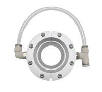 Ring Air Knife Souffleur en alliage d'aluminium à 360 degrés avec 2 entrées d'air, installation séparée, couteau à air à anneau de 13 à 203 mm pour séchage de tuyaux et de câbles, utilisation avec