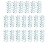Ring Binder 100pcs 5-Ring Binding Spines Snap Split Rings Plastic Round Loose-Leaf Comb Folio Stationery Office Supply(TransparentBlue)