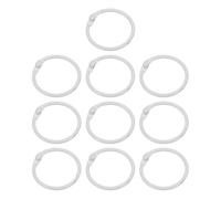 Ring Binder 100Pcs Loose Leaf Rings Book Hoops Metal Flash Card Binding for Key Chain Index Scrapbooks Office Supplies(White)