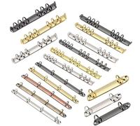 Ring Binder 10pcs Stationery New Accessory DIY Notepad Metal Clip Loose-Leaf File Folder Notebook Binding Hoops(A4-Black)