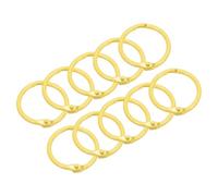 Ring Binder 30Pcs Metal Binding Rings 45mm Loose Leaf Carbon Steel Notebook Book Hoops Key Holder Office Supplie(Yellow)