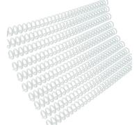 Ring Binder 50pcs Plastic 30-Hole Loose Leaf Binders Binding Spines Combs 85 Sheets Capacity for DIY Paper Notebook Album(White)