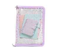 Ring Binder Refillable A5, Zippered Sticker Collecting Organizer for Journal Supplies and Document Storage, Refillable Paper Notebook for Students Teachers Receipts Business Meetings Planning Projects