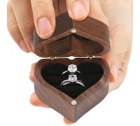 Ring Box Organizer, Heart Shaped Jewelry Holder, Engagement Ring Storage Case with Romantic Design, Compact Proposal Rings Box with Soft Interior Protection, Jewelry Display for Special Moments