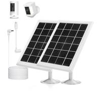 Ring Camera Lot de 2 chargeurs de panneau solaire, compatibles avec Stick Up Cam, Stick Up Cam Pro, Spotlight Cam Plus, Spotlight Cam Pro, TypeC et Ring Barrel DC Plug, 6 W5 V