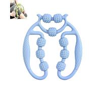 Ring Clamp Leg Massager, 9 Wheel Circular Leg Clamp, 360° Wrap-Around Massage, Legs Shaping and Muscle Relaxation(Green) (blue,No mace)