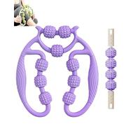 Ring Clamp Leg Massager, 9 Wheel Circular Leg Clamp, 360° Wrap-Around Massage, Legs Shaping and Muscle Relaxation(Green) (purple,With mace)