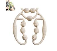 Ring Clamp Leg Massager, 9 Wheel Circular Leg Clamp, 360° Wrap-Around Massage, Legs Shaping and Muscle Relaxation(Green) (white,No mace)