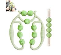 Ring Clamp Leg Massager, 9 Wheel Circular Leg Clamp, 360° Wrap-Around Massage, Legs Shaping and Muscle Relaxation(Green) (green,With mace)