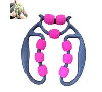 Ring Clamp Leg Massager, 9 Wheel Circular Leg Clamp, 360° Wrap-Around Massage, Legs Shaping and Muscle Relaxation(Green) (gray pink,No mace)