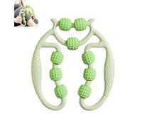 Ring Clamp Leg Massager, 9 Wheel Circular Leg Clamp, 360° Wrap-Around Massage, Legs Shaping and Muscle Relaxation(Green) (green,No mace)