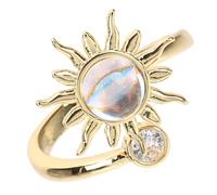 Ring de soleil Bijoux de tournesol pour femmes anneaux anneaux esthétiques anneaux de mode pour les anneaux de doigt adolescents anneaux ajustés pour les femmes argentées
