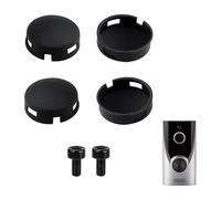 Ring Doorbell Button Replacement Pieces for Video Doorbell Pro Pro2 Elite Buttons and Peephole Cam, 4 Pcs Durable Button with 2 Screws, Kit de réparation pour bouton fissuré ou cassé (Noir)