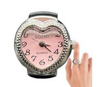 Ring Finger Watches | Stretchy Band Elastic Quartz Round Ring Watch | Battery Round Ring Watch - Men Women Daily Fashion Accessory Casual Outfit Party Evening Date Travel Work