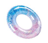 Ring Float - 29.53 inches Inflatable Gradient Glitter Swim Ring, Summer Water Fun Toy | Leak Proof Pool Float for Beach Games, Water Party, Festive Gathering, Bachelor Party, Poolside Celebration