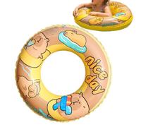 Ring Float Leak-Proof Cute Capybara Buoyancy Aid Inflatable Swim Ring | Inflatable Swim Ring for Lounging Beach Games Water Party Festive Gathering Poolside Celebration