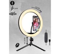 Ring Light avec Trépied Grand, Anneau Lumineux Selfie pour Tiktok/Youtube/Maquillage, LED Light Ring pour Vidéo/Photo, 10 éclairages