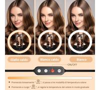 Ring Light Professional 12"" Selfie Light,64"" Triangular Stand,3 Lighting Modes LED Ring Light with 10 Brightness,for Makeup,Photography,YouTube and the