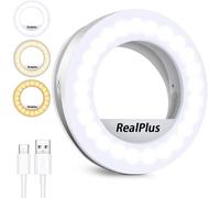 Ring Light Téléphone, Selfie Anneau Lumineux Rechargeable Avec Clip Et 40 Leds, 3 Modes D'Éclairage & Dimmable, Lampe Photo Pour Téléphone, Laptop, Cadeaux Noël Femme, Right Light[YIN4185582]