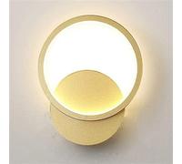 Ring Metal Wall Light with Gold Finish, Bedside Wall Sconces, Modern Led Wall Lamp, Corridor Background Wall Decorative Lighting Wall Washer, Ultra-Thin Indoor Wall Lights 3000K