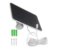 Ring Panneau solaire - 20 W rechargeable anti-tempête, chargeur solaire pour ring, pour entretien, spots, sécurité, intérieur, extérieur, maison, bureau, dortoir, balcon, patio