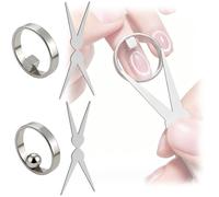 Ring-Shaped Cat Eye Magnet for Nails,Ring Magnet for Nails,Portable Hollow Circular Cateye Y & Rings Magnets Tool,3 in 1 Reusable Strong Nail Magnets Tool for Home DIY,Beginners & Nail Artists B)