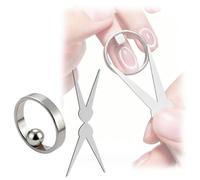 Ring-Shaped Cat Eye Magnet for Nails,Ring Magnet for Nails,Portable Hollow Circular Cateye Y & Rings Magnets Tool,3 in 1 Reusable Strong Nail Magnets Tool for Home DIY,Beginners & Nail Artists (B)