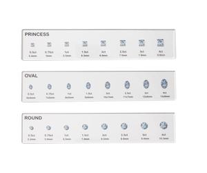 Ring Sizer- 20×4.8cm Finger Sizing Measuring Kit, Easy To Use Ring Siz Measuring Tool, Acrylic Shape Jewellery And Watch Accessories | Gem Gauge Jewelry Carat Tool For Women, Beginners & Birthday