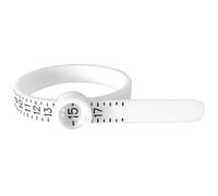 Ring Sizer Measuring Tool - 1 to 17 Size Finger Gauge Ruler | Rings Soft Ruler - Clear Accurate Ring Sizing Tool with Magnified Scale for Home Use and Jewelry Fitting