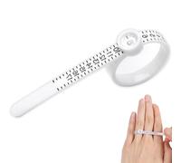 Ring Sizer Measuring Tool Finger Size Magnified Window US Sizes 1-17 | Ring Sizer Tool Features A Built In Magnified Window For Easy Precise Reading Of Finger Measurements US Sizes 1 To 17