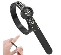 Ring Sizer Measuring Tool - Outil Mesure Bague | Taille Européenne Règle Souple - Matériau PP, Loupe | Jauge Bague Bijoux, Précis Outil Pratique | Noir Blanc, Accessoire Maison