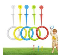 Ring Throw Game - Colorful Interactive Toss Set, Outdoor and Indoor Fun, Backyard Toy, Parent-Child Activity | Ring Toss Game for Teens, Kids, Families, Picnic, Beach, Garden, Lawn